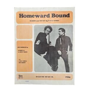 Simon & Garfunkel HOMEWARD BOUND Vintage Sheet Music 1966 Paul Simon